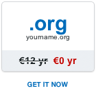 Free .org domain name