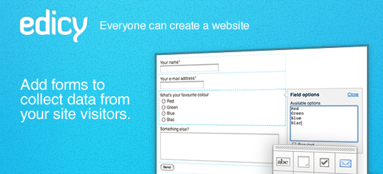 Build powerful forms to collect data from your site visitors.
